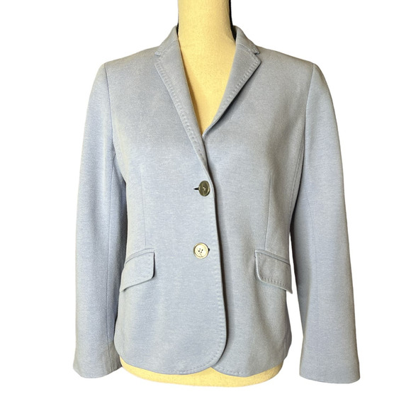 Talbots Jacket Size 10P in Blue Two Pockets Two Button Close Back Pleat Lined - Picture 1 of 8